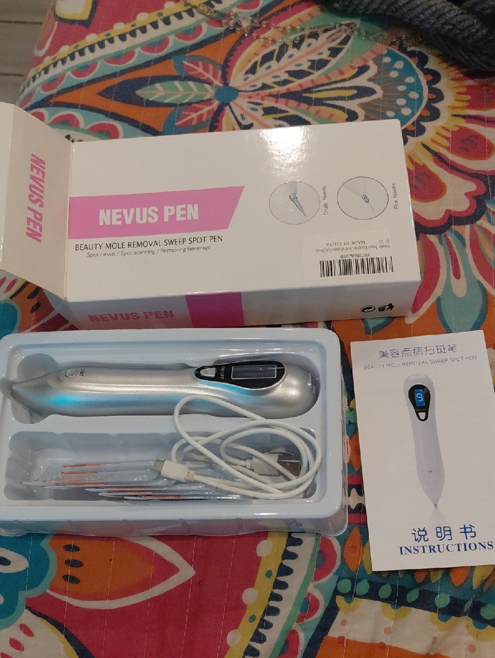 Nevus Pen Silver Beauty Mole Removal Device - Portable Spot Treatment
